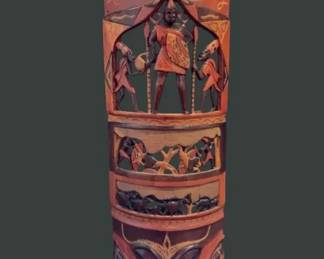 African Carved Wood Mask Jade Carved Leopard And Wood Leopards