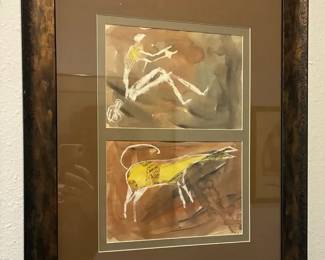 Ink And Soft Pastel Art