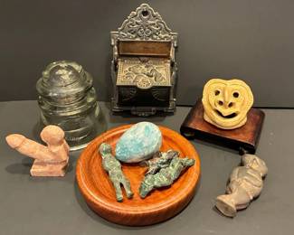 Fertility Figurines And Vintage Match Holder