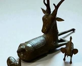 Metal Art Sculptures Elephants and Deer