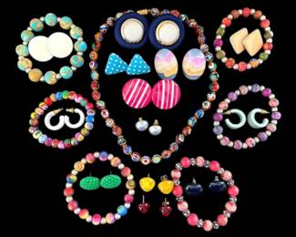 Colorful Bracelets And Earrings