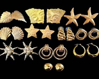 Large GoldToned Earrings