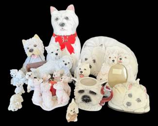 West Highland Terrier Dog Figurines Decor