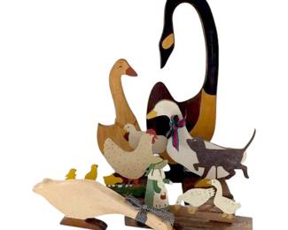 Painted Wooden Ducks, Geese More Farmhouse Decor