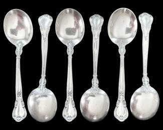Gorham Chantilly Sterling Silver Soup Spoons 219g Total