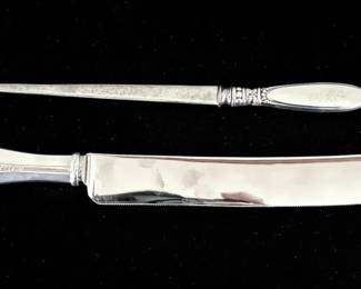 Sterling Silver Handled Serving Knife And Letter Opener