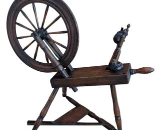 Vintage Wooden Spinning Wheel