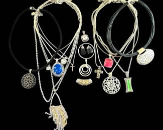 Silver Toned Necklaces And Pendants Napier, Roman, And More