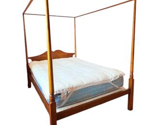 Full Sized Wooden Canopy Bed
