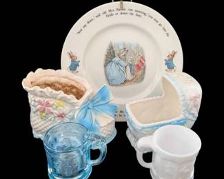 Peter Rabbit Plate, Spring Ceramic Planters More