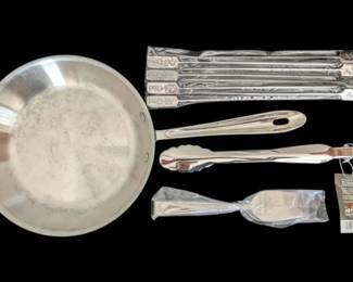 AllClad Stainless Saute Pan, Tongs  More
