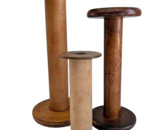 3 Wooden Spools