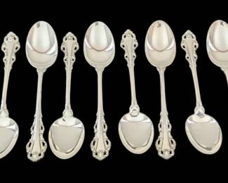 Lunt Dresden Scroll Sterling Silver 6 Spoons 274g Total