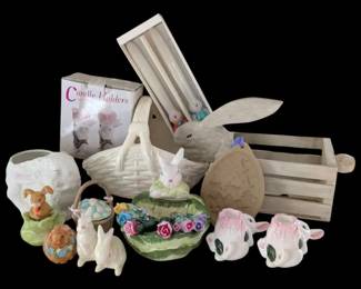 Spring Themed Bunnies Easter Decor