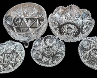 Cut Crystal Glass Bowls Dishes