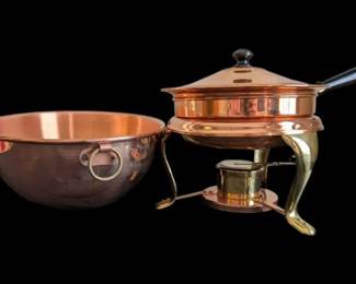 Copper Chafing Dish Mauviel Egg White Bowl