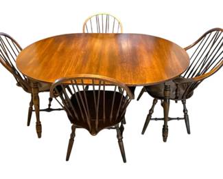 Solid Wood Table With Four Chairs By Hale Company