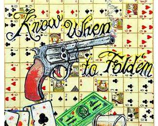 Signed Rotten Russ “Tex-Hold ‘Em" Mixed Media