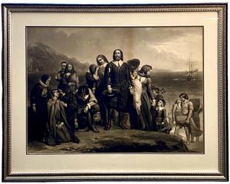 Charles Lucy Landing of the Pilgrim Fathers Print