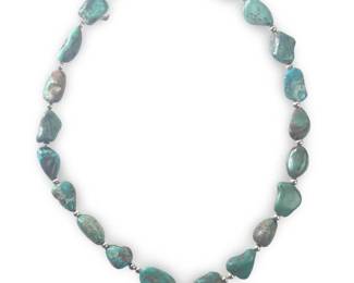 Native American Chunky Turquoise Nugget Necklace