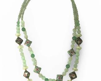 2 Strand Anne Scott Design Jade Enamel Bead