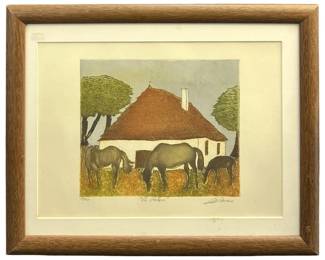 Signed Ignacio Romero “La Palapa" Etching