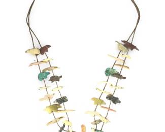 2 Strand Native American Fetish Necklace