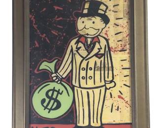 ALEC Monopoly Money Bag Graffiti Art Serigraph