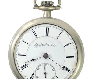 Vintage Elgin BW Raymond Nickel Pocket Watch