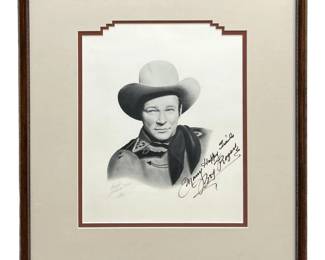 Autographed Roy Rogers Portrait Print