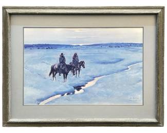 Signed Joe Beeler “The Long Winter" Lithograph