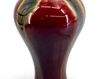 Chinese Zhang Shaoping Glazed Red Porcelain Vase