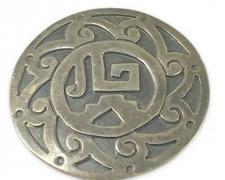 Vintage Taxco Mexico Sterling Brooch Pendant