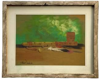 ‘76 Framed Signed James Darum Peace Pipe Art Print