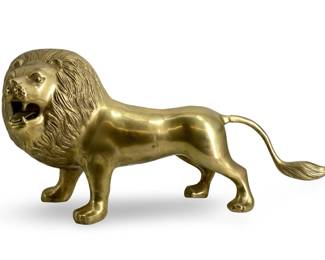 MCM Brass Lion Sculpture