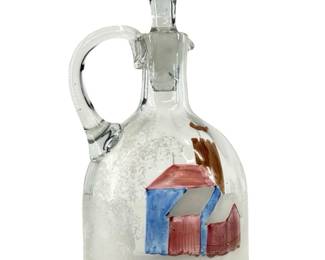 Hand Painted Glass Decanter