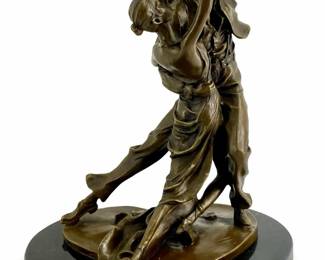 Bronze Signed Degas Tango Waltz Sculpture