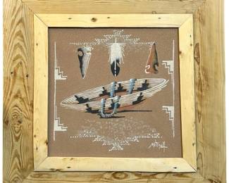 Signed Ben Mitchell Navajo Sand Painting