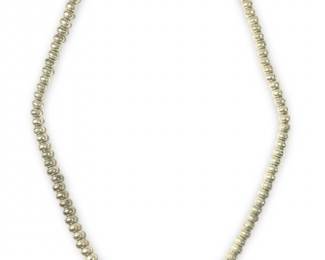 Handmade Native American Silver Bead Necklace