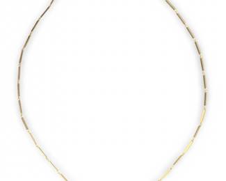 Extraordinary 14Kt Yellow Gold Bar Link Necklace