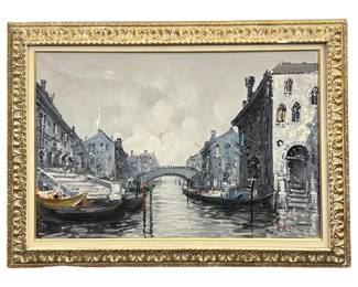 Signed Malet Overcast Impressionist Oil Landscape