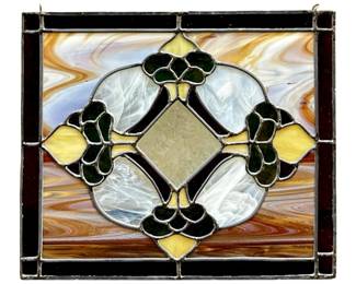 Antique Style Stained Glass Window Panel