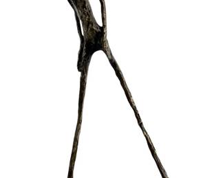 Signed Giacometti “Walking Man" Bronze on Marble