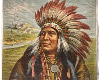 Schwab & Wolf “Indian Chief" Vintage Textile