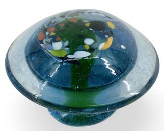 Murano Style Art Glass Mushroom Sculpture