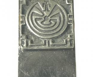 Navajo Man In The Maze Silver Money Clip