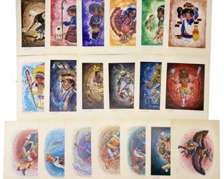 19pc Signed/Numbered Kachina Prints