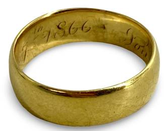 Size 5 1866 14K Gold John Addie Ring