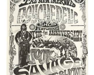 Vintage Rick Griffin The Psychedelic Shop Poster