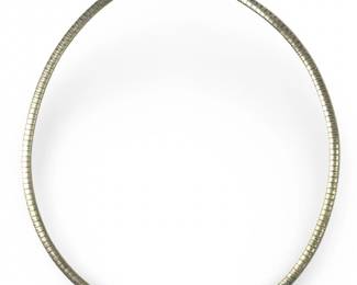 Charming Sterling Silver Italy Omega Necklace